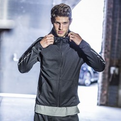 Plain Lightweight running hoodie with reflective tape Tombo 180 GSM